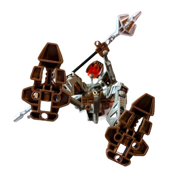 Vintage LEGO BIONICLE Rahkshi PanRahk Brown Orange 8587 Canister Complete Set - Picture 6 of 12